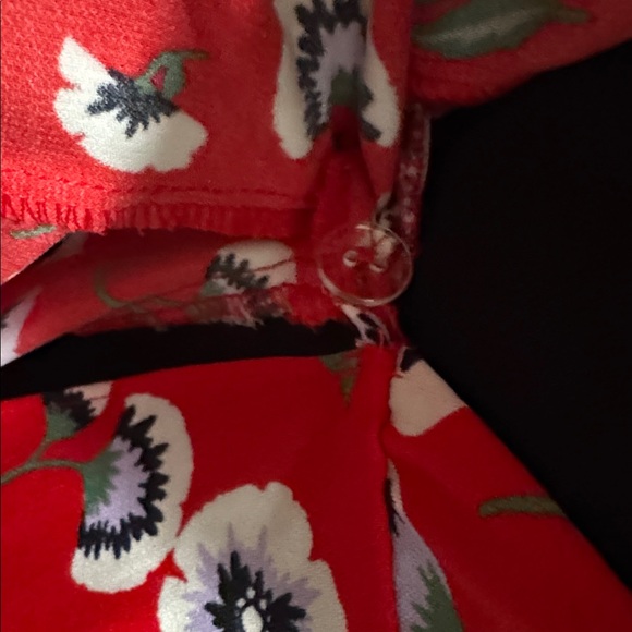 J.Crew Red Anemone Floral True Wrap Dress Size 4 - Picture 6 of 9